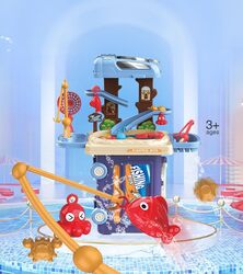 3 in 1 Fishing Playset for Kids in Bus Theme - 28 Pcs